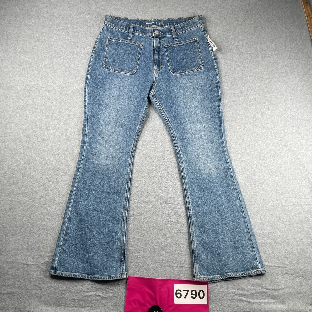 Old Navy High Rise Flare Denim Jeans Womens Size 20 Plus Casual Light Wash New
